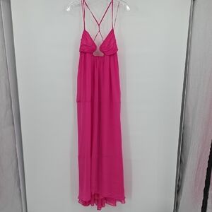 Zara Pink Spaghetti Strap Sundress for Weddings Size S